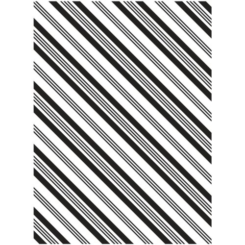 Darice Pr&auml;geschablone Diagonale Streifen - 11 x 15 cm Embossing Folder Linie