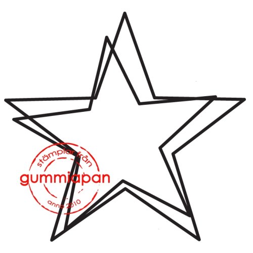 Gummiapan Gummistempel 15030302 - Stern Star Kontur Linie Rand Hintergrund