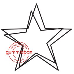 Gummiapan Gummistempel 15030302 - Stern Star Kontur Linie...