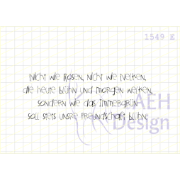 AEH Design Gummistempel 1549E - Nicht wie Rosen...