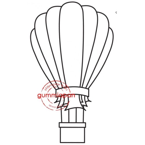 Gummiapan Gummistempel 15050108 - Hei&szlig;luftballon Himmel Luft Feuer Fliegen Stamp