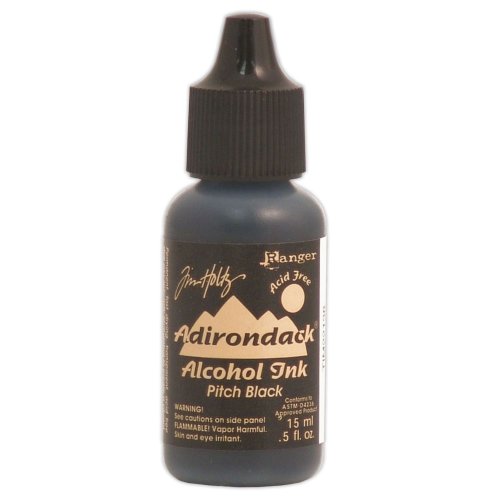 Adirondack Alcohol Ink Tim Holtz Ranger - Pitch Black Schwarz Dunkel Tinte 15 ml