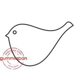 Gummiapan Gummistempel 16020111 - Vogel Fliegen Feder...