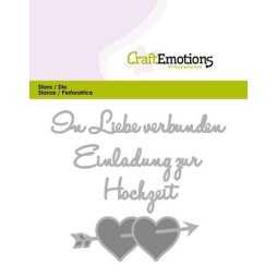 CraftEmotions Stanzschablone In Liebe verbunden - Herz...