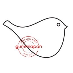Gummiapan Gummistempel 16020112 - Vogel Fliegen Feder...