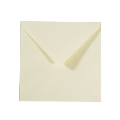 VaessenCreative 25 Briefumschl&auml;ge Creme 16 x 16 cm Briefumschlag Kuvert Blanko