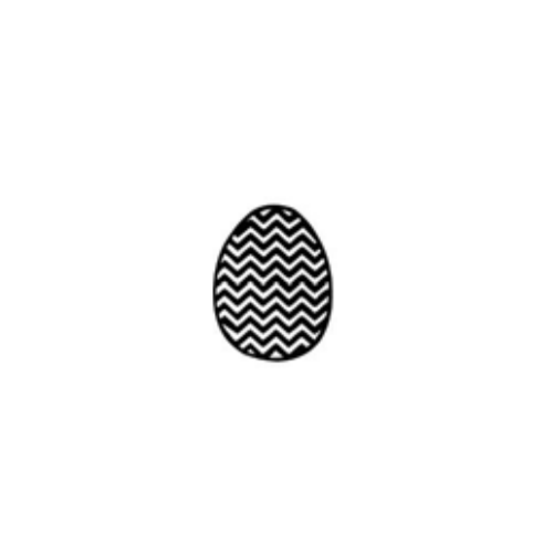 Dini Design Gummistempel 205 - Ei Ostern Osterei Huhn Zacken Wellen Muster