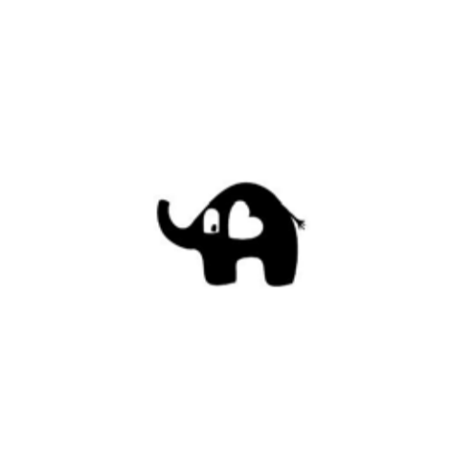 Dini Design Gummistempel 60 - Elefant Klein Tier R&uuml;ssel Natur Herz Lebewesen