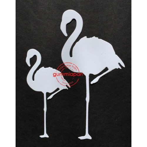 Gummiapan Stanzschablone D160403 - Flamingo Vogel Feder Framelits Die Stanzer