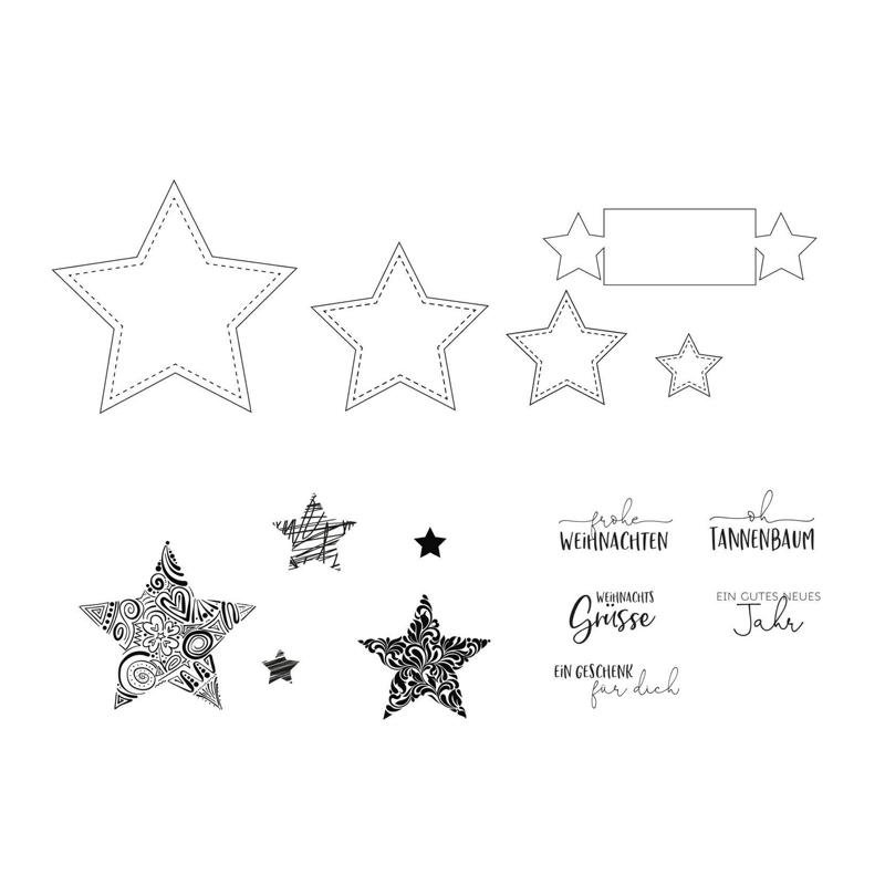 Sterne Stanzschablonen Set – Für Scrapbooking, Karten & DIY Weihnachtsdeko