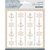 Card Deco CDEST001 Stencil - 13 x 13 cm Maritime Anker Seil Beach Strand Wasser