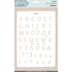 Card Deco CDEST006 Stencil - A5 Alphabet Buchstaben...
