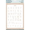 Card Deco CDEST006 Stencil - A5 Alphabet Buchstaben Zahlen A bis Z 0 bis 9