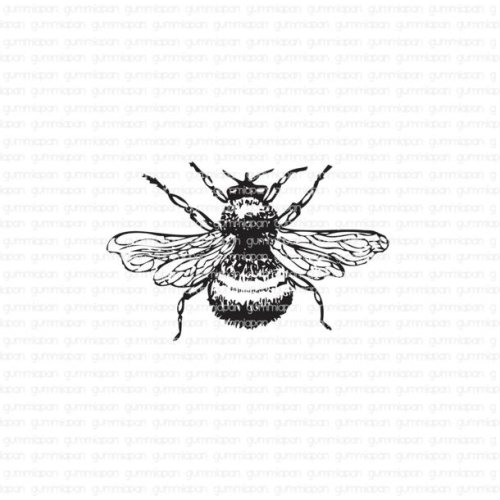 Gummiapan Gummistempel 19040425 - Hummel Biene Fl&uuml;gel Fliegen Insekt Mittel