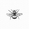 Gummiapan Gummistempel 19040425 - Hummel Biene Fl&uuml;gel Fliegen Insekt Mittel