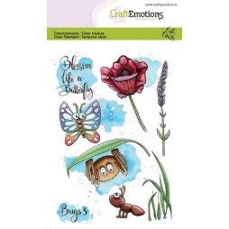 CraftEmotions Stempelset Bugs 3 - 8 Clearstamps Ameise...