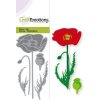 CraftEmotions Stanzschablone Poppy - Blume Mohnblume Bl&uuml;te Bl&auml;tter Natur Mohn