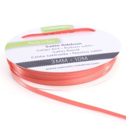 Vaessen Creative Satinband Wassermelone - 3 mm x 10 m...