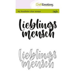 CraftEmotions Stempelset Lieblingsmensch - 2 Stempel...