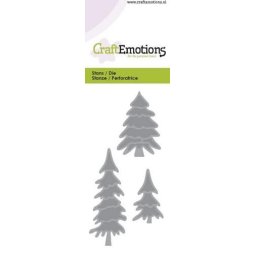 CraftEmotions Stanzschablone Pine Trees - 3...