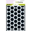 CraftEmotions Stencil Hexagon - A6 Sechsecke Waben Hintergrund Muster