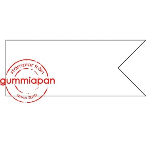 Gummiapan Gummistempel 12070602 - Label Banner Fahne Tag Dreieck Spitze Motiv