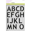 CraftEmotions Stencil Alphabet Gro&szlig; - 31 Zeichen A bis Z Buchstaben 57 mm 2x A4