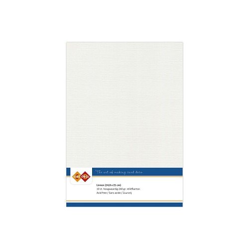 Card Deco Leinenpapier Lichtgrau Hellgrau Grau - A5 Papier 240g/m&sup2; 10 Bl&auml;tter