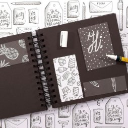 Paperfuel Sketch Journal Book Notebook Notizheft - 18 x 18 cm 64 Seiten 200g/m&sup2;