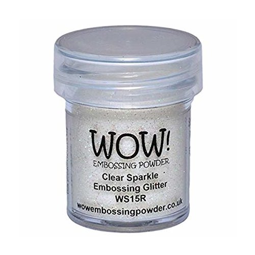 WOW! Embossingpulver Glitters Clear Sparkle Wei&szlig; 15 ml Glitzer Einbrennpulver