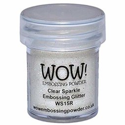 WOW! Embossingpulver Glitters Clear Sparkle Wei&szlig; 15...