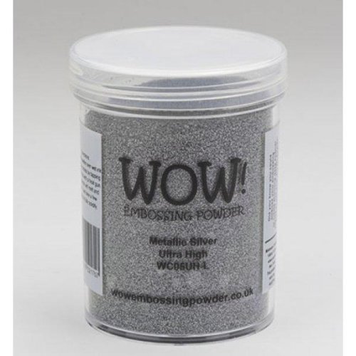 WOW! Embossingpulver Metallics Silver Ultra High Silber 160 ml Pulver Gro&szlig;