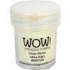 WOW! Embossingpulver Clear Gloss Ultra High Klar gl&auml;nzend Farblos Wei&szlig; 15 ml