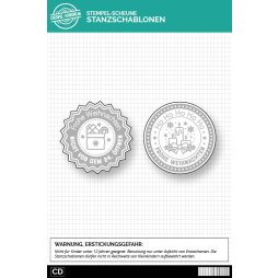 Stempel-Scheune Stanzschablone SSD002 - Kreise Kreis Zackenkreis Rund Label