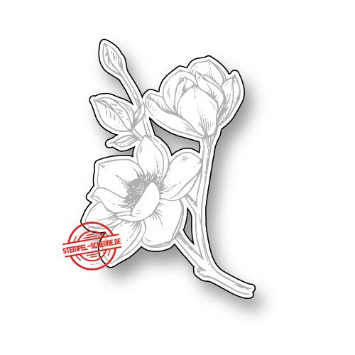Stempel-Scheune Stanzschablone SSD005 - Pflanze Blume Magnolie Trauer