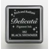 Delicata Mini Stempelkissen Black Shimmer - Schwarz Dunkel Tsukineko S&auml;urefrei
