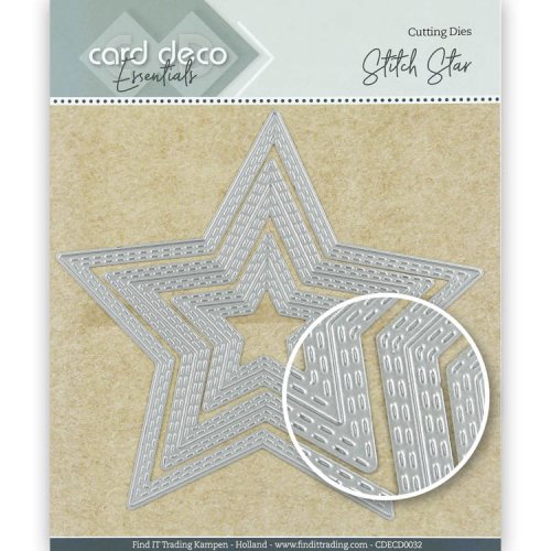 Card Deco Stanzschablone 3 St&uuml;ck - Stern Naht Stitched Star Rahmen Cutting Die