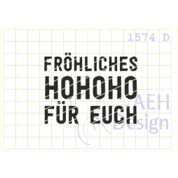 AEH Design Gummistempel 1574D - Fr&ouml;hliches HOHOHO...