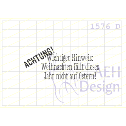 AEH Design Gummistempel 1576D - Weihnachten f&auml;llt...