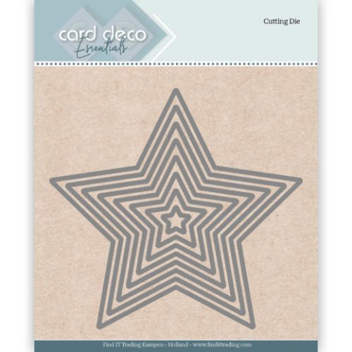 Card Deco Stanzschablone 8 St&uuml;ck - Stern Sterne Himmel Kontur Star Stars