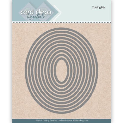 Card Deco Stanzschablone 10 St&uuml;ck - Ovale Oval Kreis Rund Kreise Kontur Rahmen