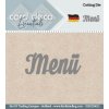 Card Deco Stanzschablone Men&uuml; - Karte Speisekarte Essen Kochen Feier