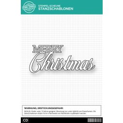 Stempel-Scheune Stanzschablone SSD008 - Merry Christmas...