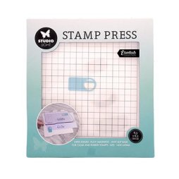StudioLight Stamp Press - Stempelhilfe mit 2 Magneten Stempelplatte 16 x 16 cm