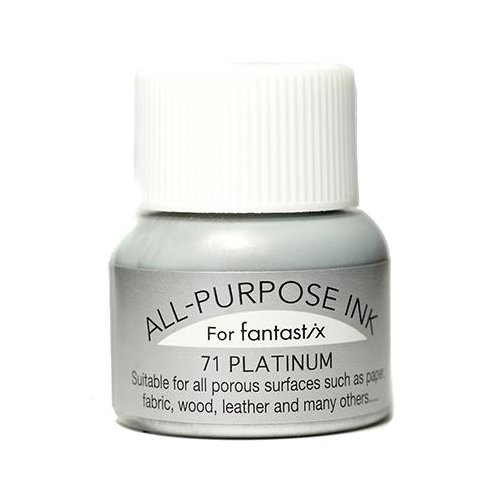 TSUKINEKO All Purpose Ink Platinium Platin - Stempelfarbe f&uuml;r Papier 15 ml