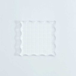 Vaessen Creative Acrylblock 9 x 9 cm - Stempelblock Stempel Rechteck Transparent