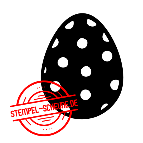 Stempel-Scheune Gummistempel 448 - Ostern Osterei mit Muster Ei Punkte Hase