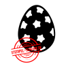 Stempel-Scheune Gummistempel 449 - Ostern Osterei mit Muster Ei Sterne Hase