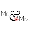 Stempel-Scheune Gummistempel 15 - Mr. und Mrs. &amp; Hochzeit Mann und Frau Liebe