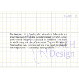 AEH Design Gummistempel 1600E - Vorfreude Definition...